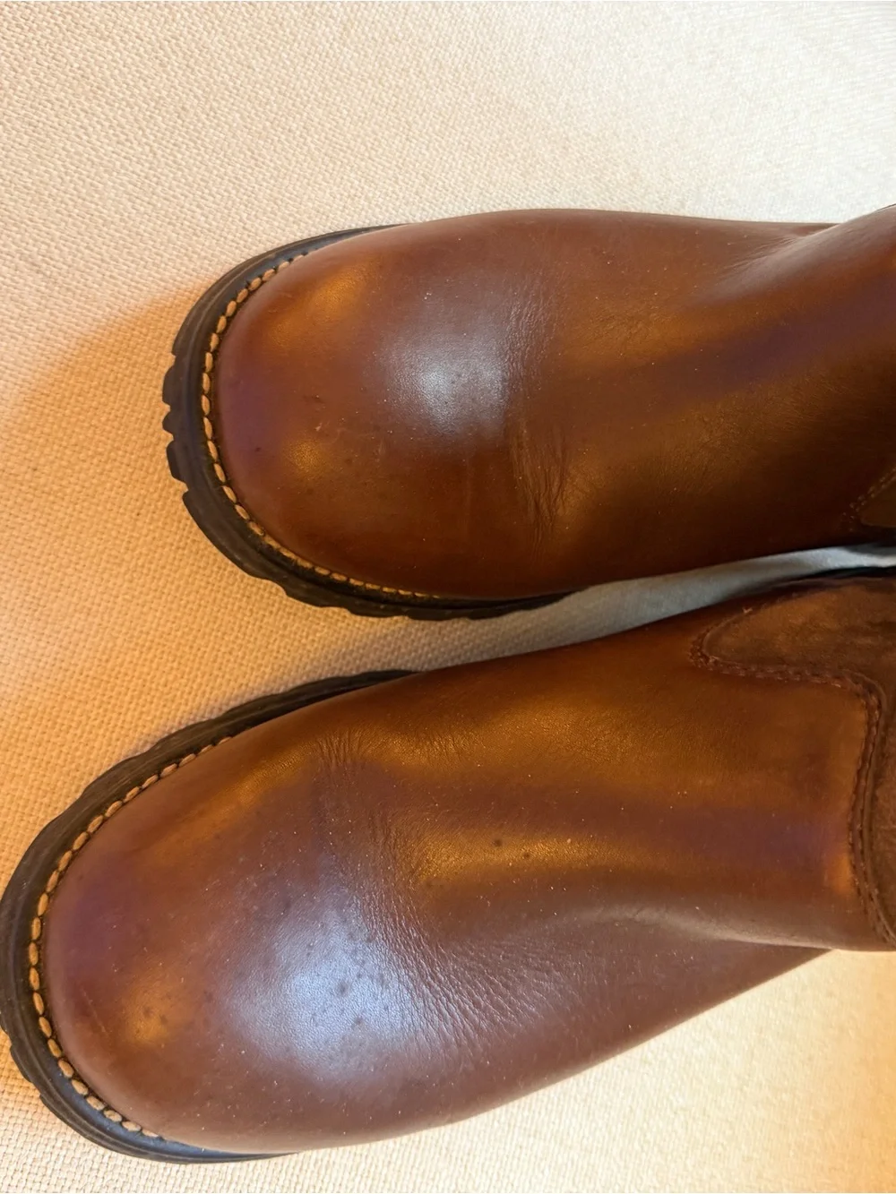 UGG Brown Leather Chelsea Boots
